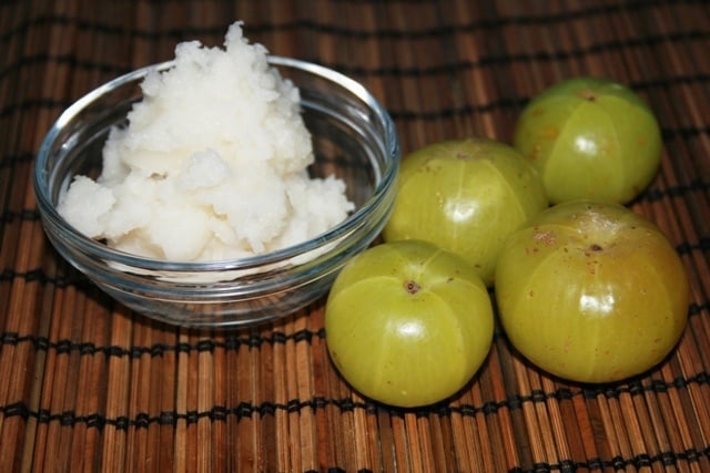 Coconut Oil and Amla (Indian googeberry)