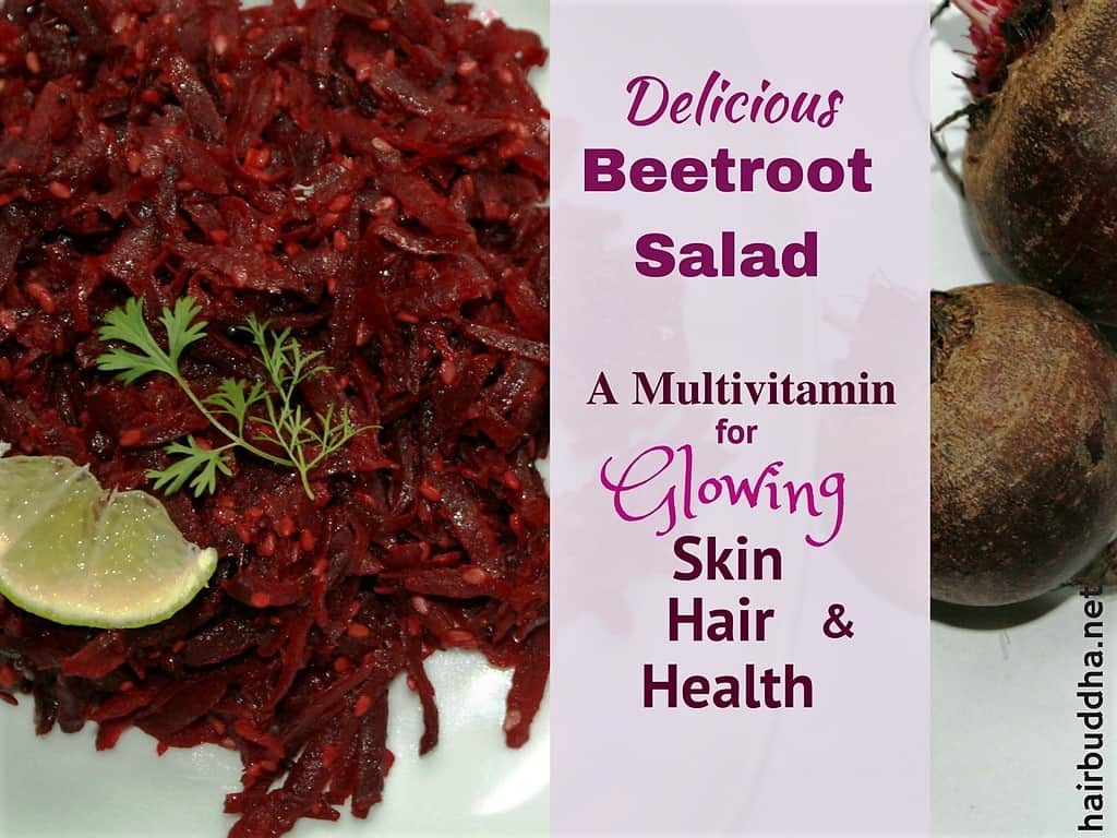 beet root salad for glowing skin, hair and health