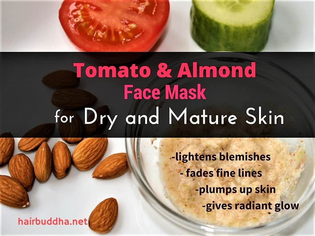 tomato and almond face mask for dry and mature skin