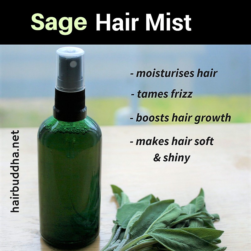 Sage Hair Spray to moisturize hair and stimulate growth