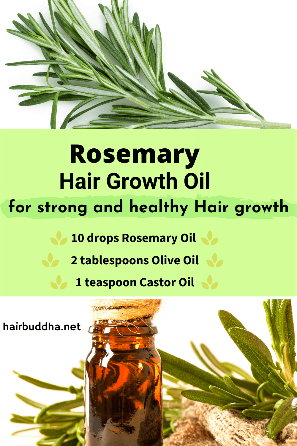 Oil hair rosemary for