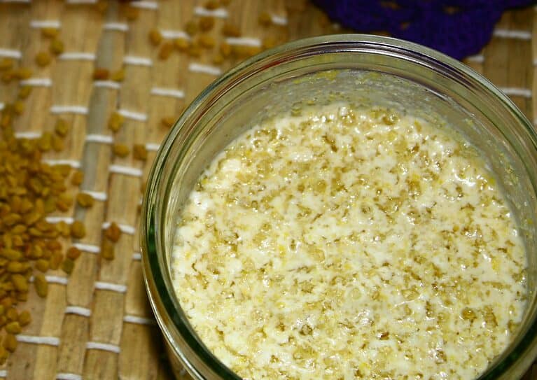 Miracle hair mask: made with yogurt and fenugreek powder.